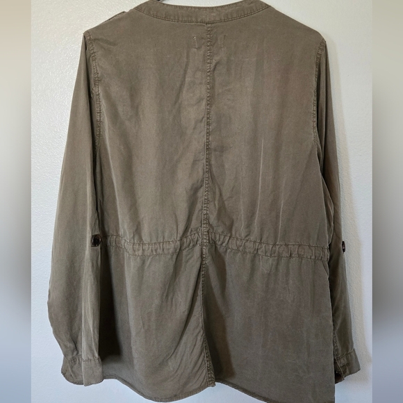 Knox Rose | Olive Green Flyaway Jacket Size Large - Picture 3 of 10